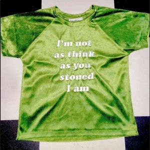 OMIGHTY STONED 420 CROP TOP